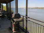Screened in Lakeview Deck Area with Gas Grill